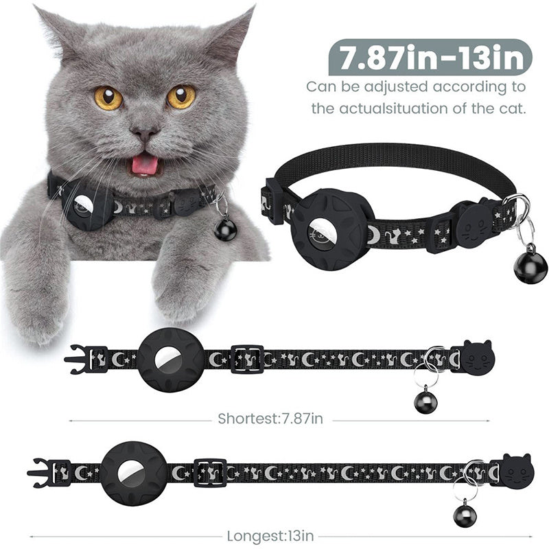 For AirTag Silicone Case Reflective Pet Collar GPS Tracker Protective Cover with Bell For AirTag Silicone Case Reflective Pet Collar GPS Tracker Protective Cover with Bell